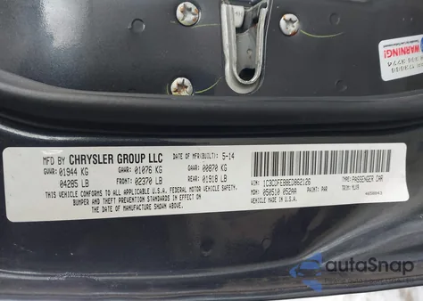 2014 Dodge Dart Gt z USA, uszkodzony, nr VIN 1C3CDFEB8ED862126